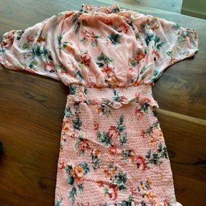 Pretty Little Things High neck pink floral dress
